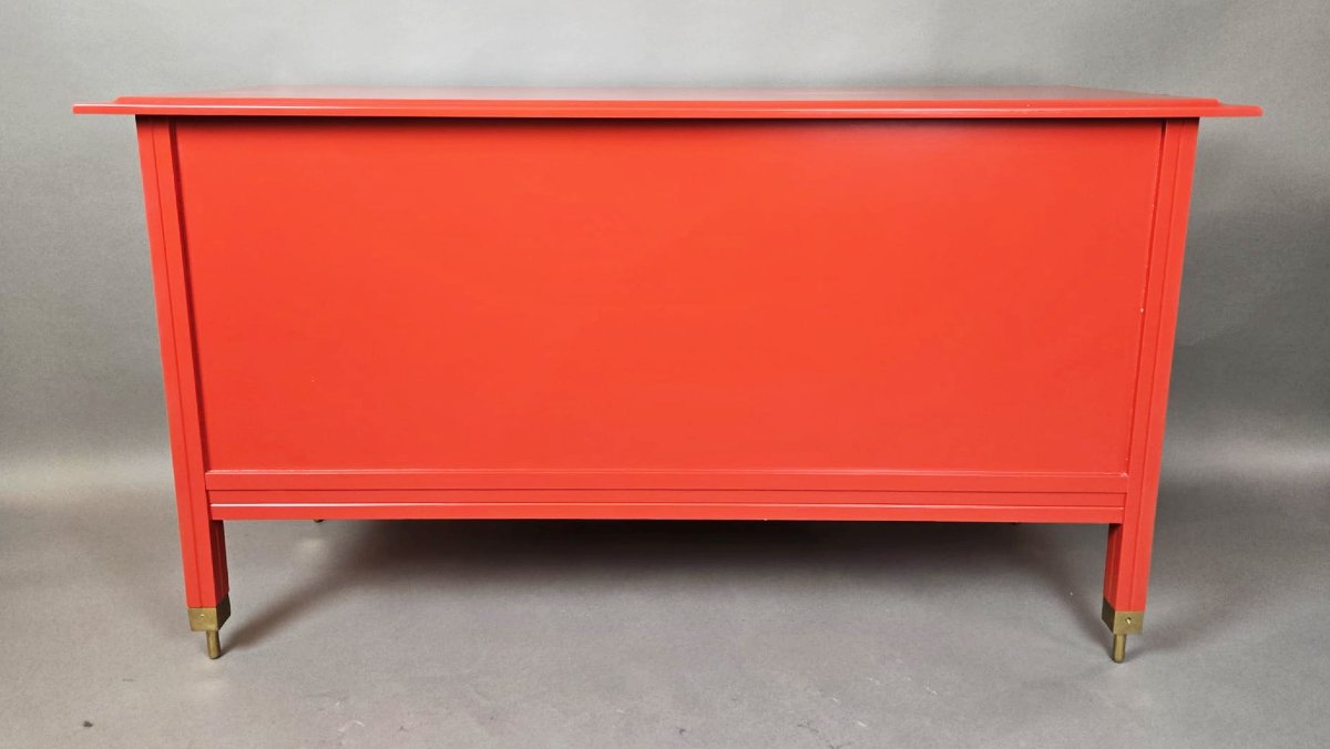 Red Chest Of Drawers, Carlo De Carli, 1960s-photo-4