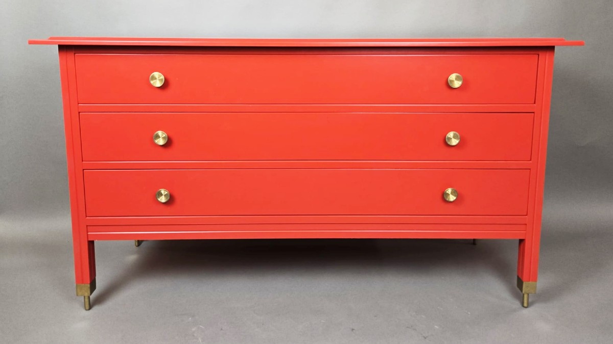 Red Chest Of Drawers, Carlo De Carli, 1960s