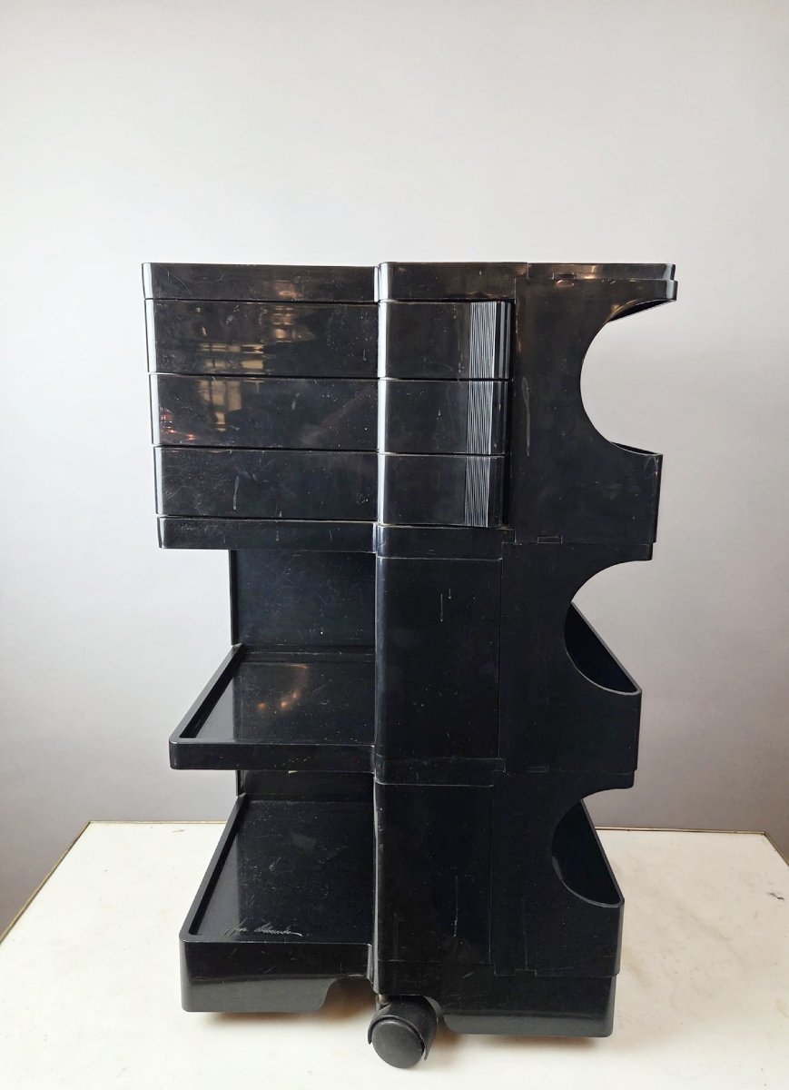 Desserte Boby par Joe Colombo en ABS noir-photo-2