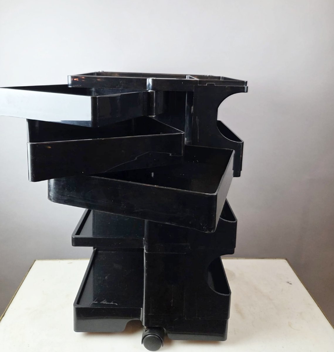 Desserte Boby par Joe Colombo en ABS noir-photo-4