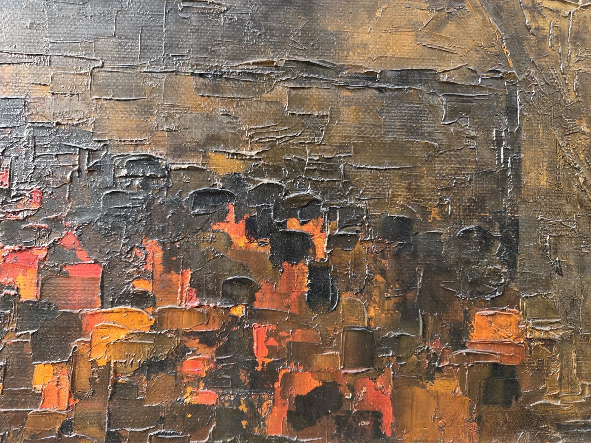 Oil On Canvas "blacksmith" Signed Roby And Dated 76-photo-3