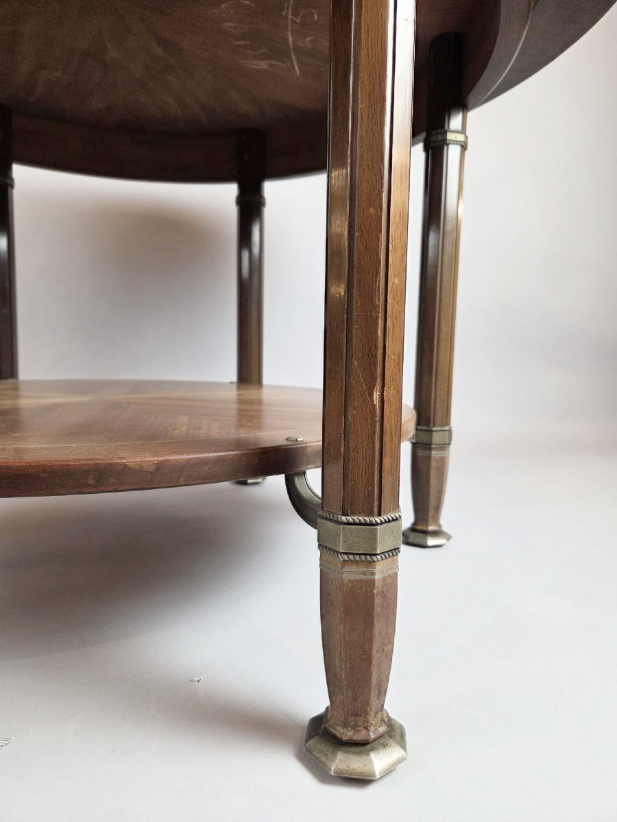 Chambon Alban, table de milieu en acajou et ornementation de bronze-photo-4