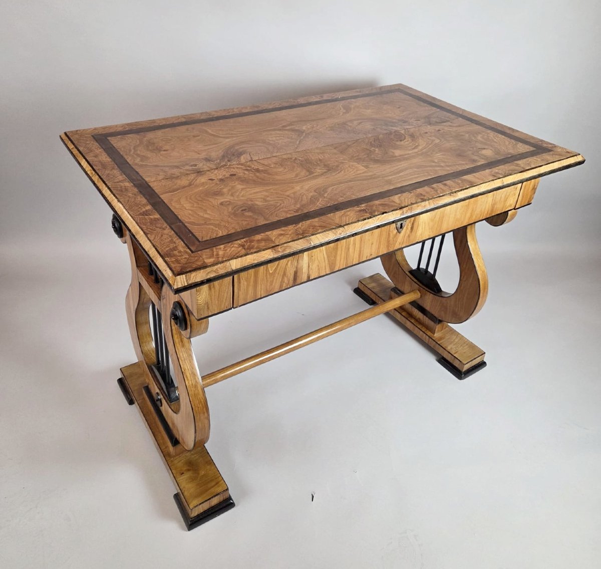Bureau biedermeier à la lyre, 19th-photo-2