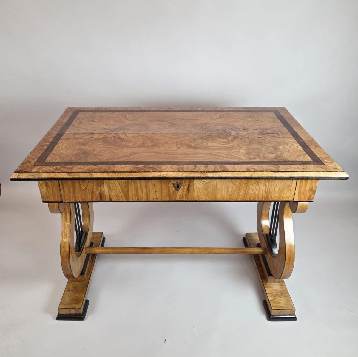 Bureau biedermeier à la lyre, 19th-photo-6