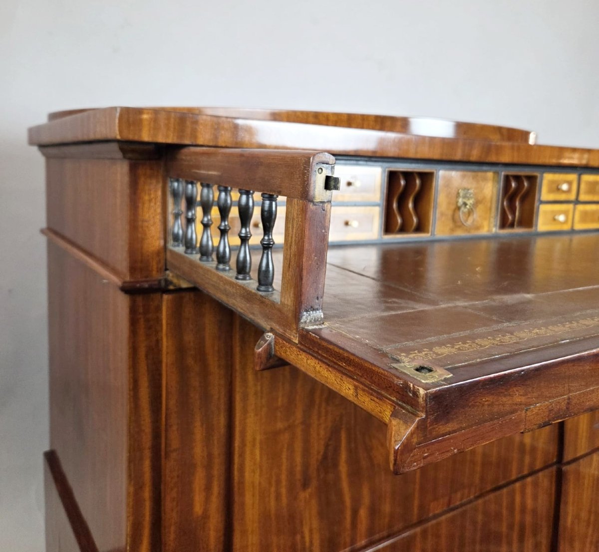 Biedermeier Mahogany Writing Chest, Germany Circa 1820  -photo-2