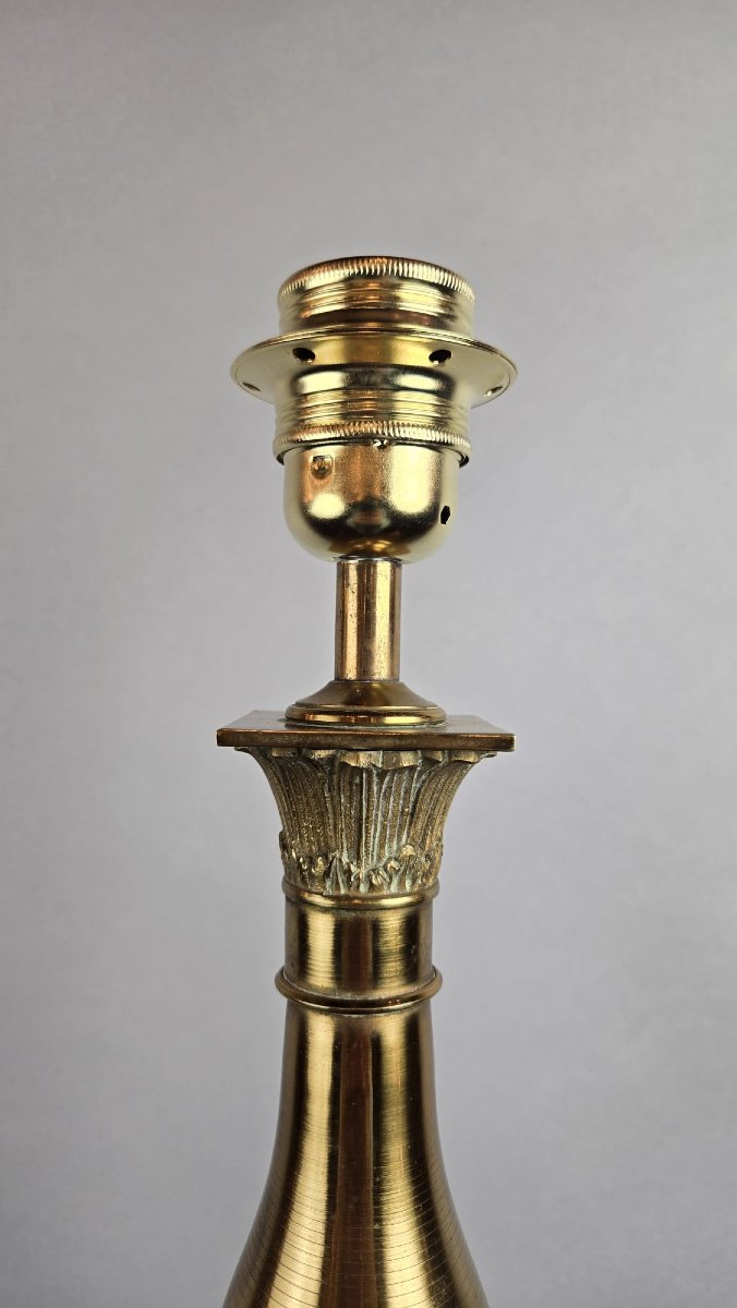 Empire Style Lamp Base In Bronze And Brass, Late 19th Century-photo-2