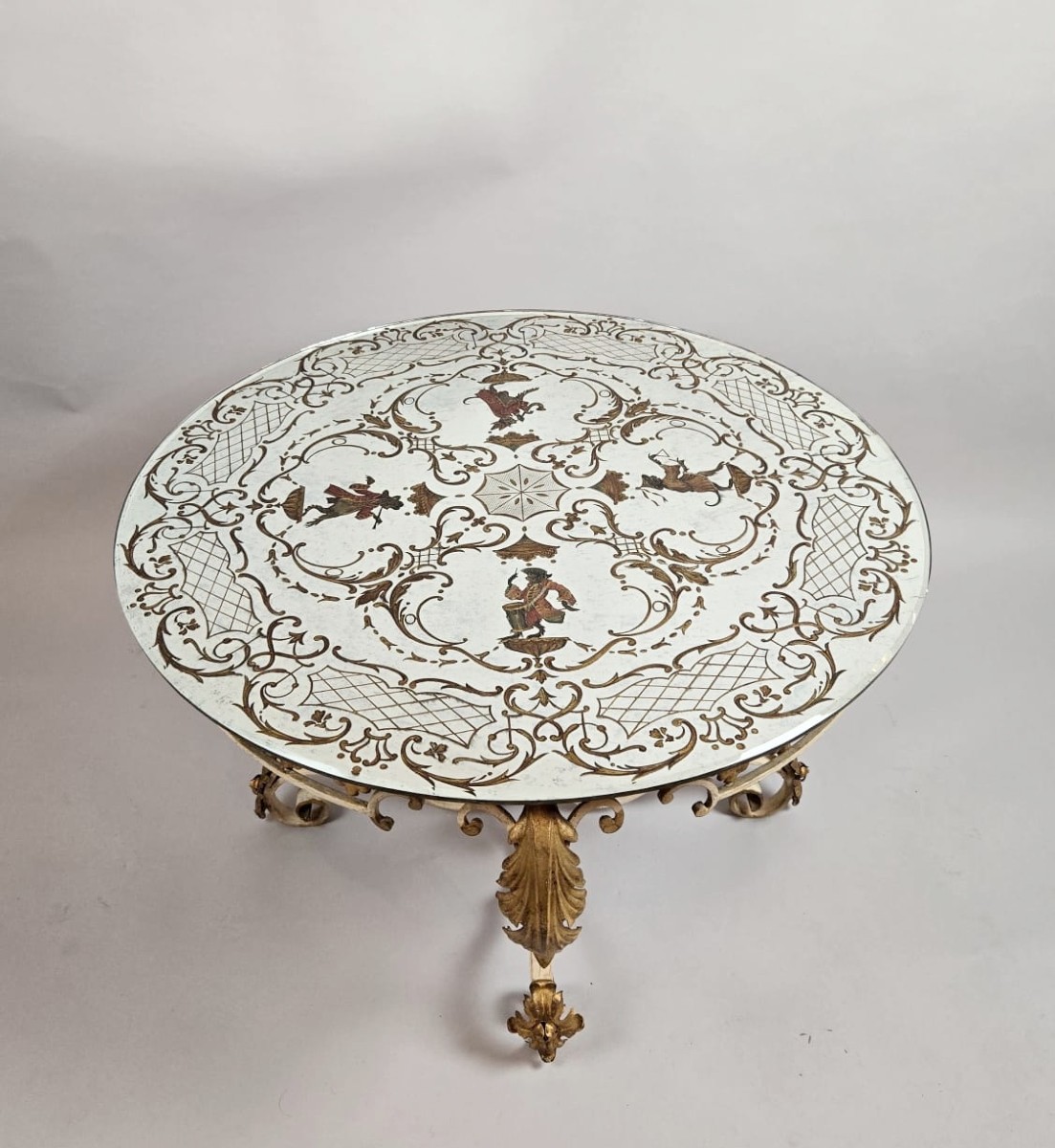 Wrought Iron Coffee Table, Circa 1950