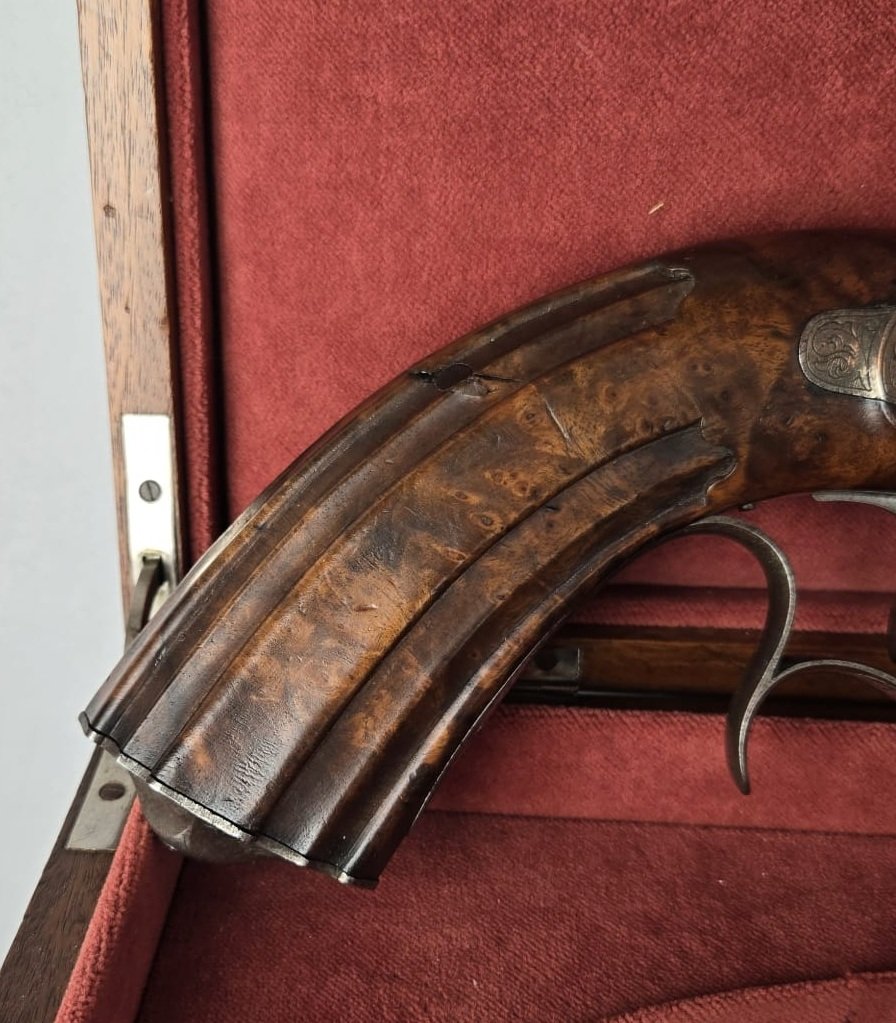 Pair Of Dueling Pistols, France Circa 1850-photo-2