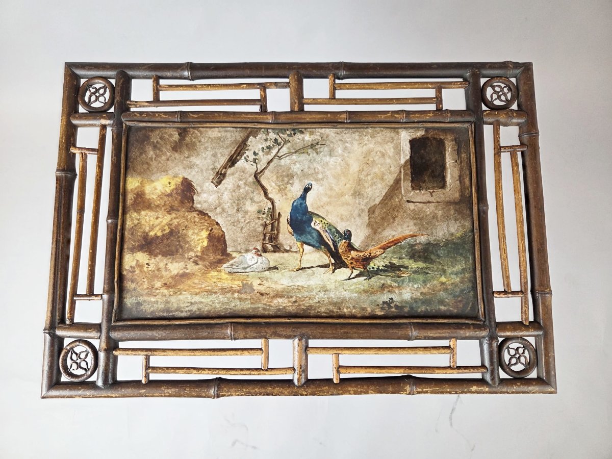 Petite table d'appoint façon bambou-photo-4