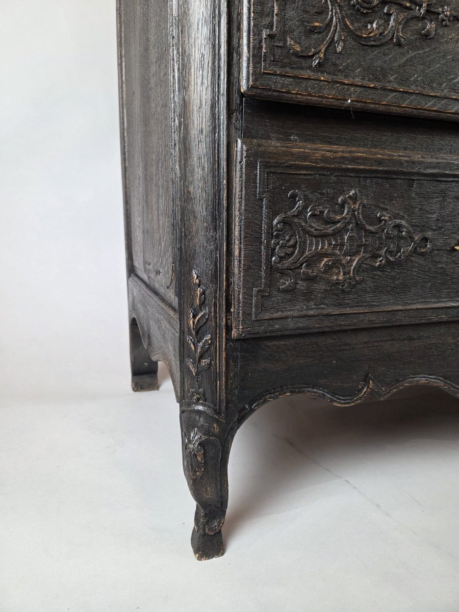 Louis XV Style Chest Of Drawers In Patinated Wood-photo-1