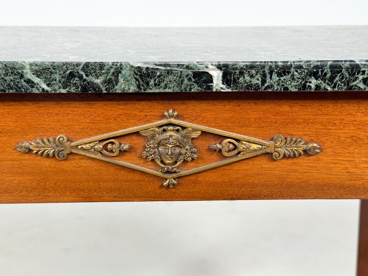 Console Louis XVI à plateau en marbre-photo-2