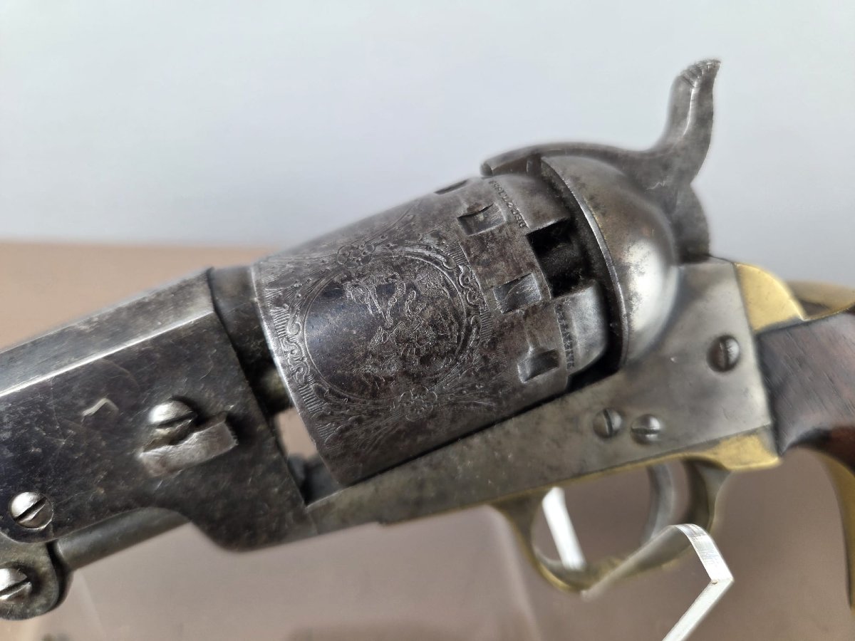 Revolver Manhattan modèle Navy 1851 en coffret-photo-1