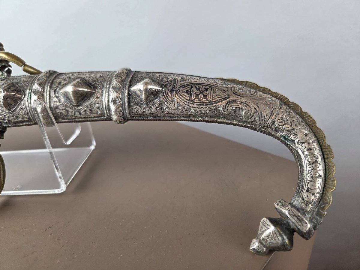 Moroccan Silver And Niell Dagger, 19th Century -photo-4