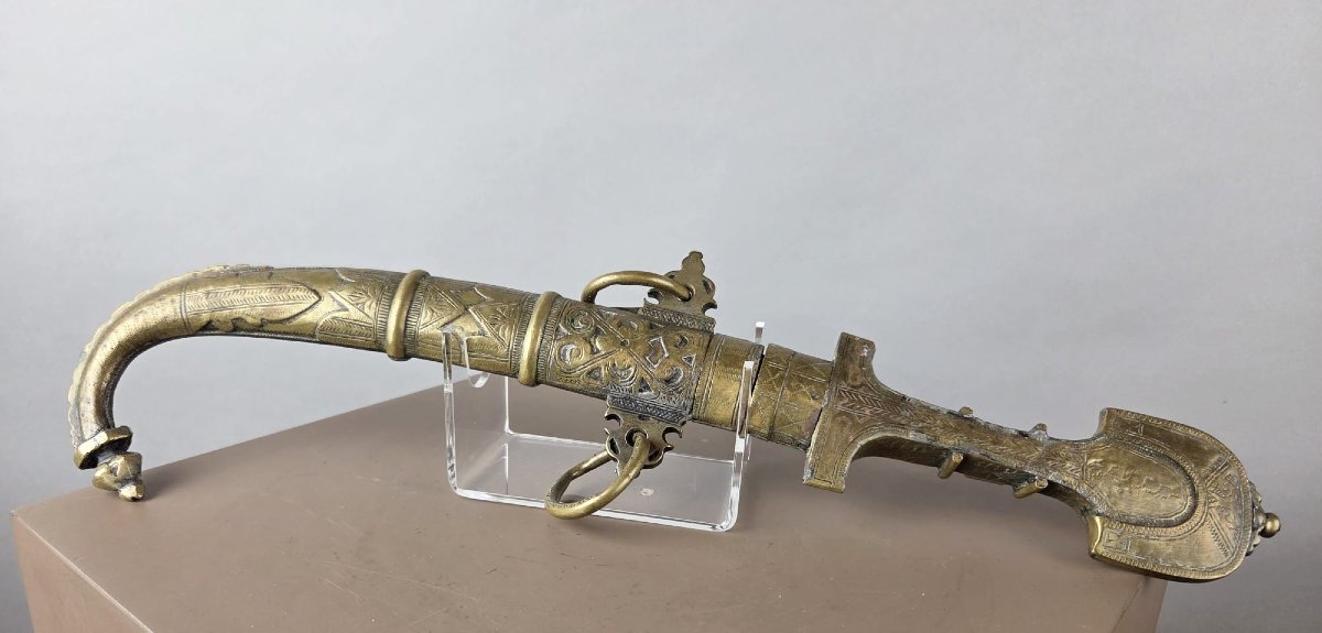 Moroccan Silver And Niell Dagger, 19th Century -photo-1