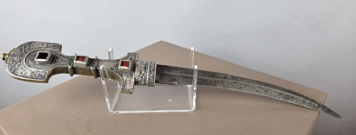 Moroccan Silver And Niell Dagger, 19th Century -photo-3