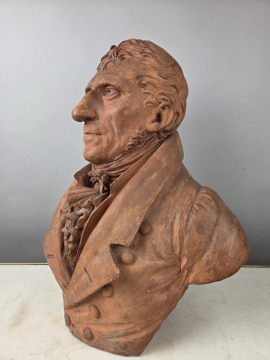 Buste en terre cuite d'époque Empire,  non signé, vers 1800-photo-2