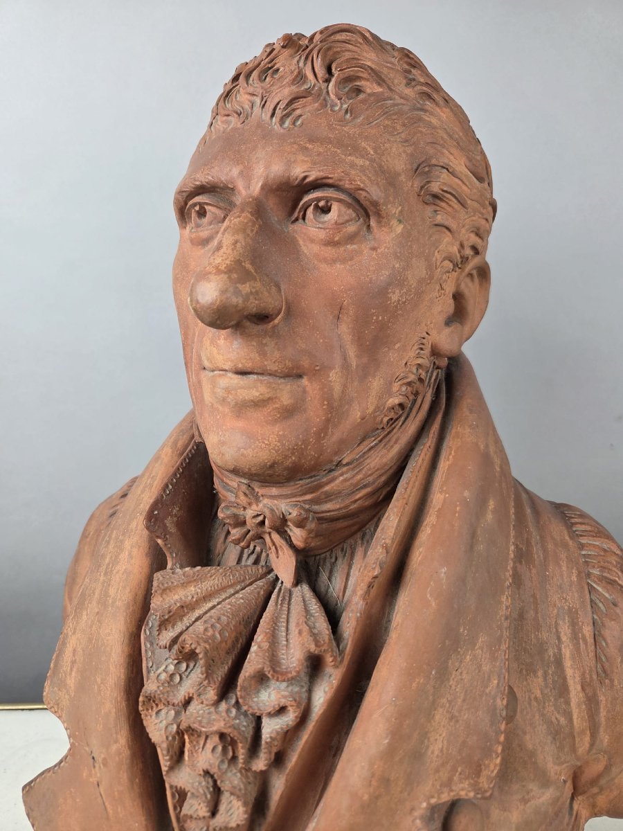 Buste en terre cuite d'époque Empire,  non signé, vers 1800-photo-4