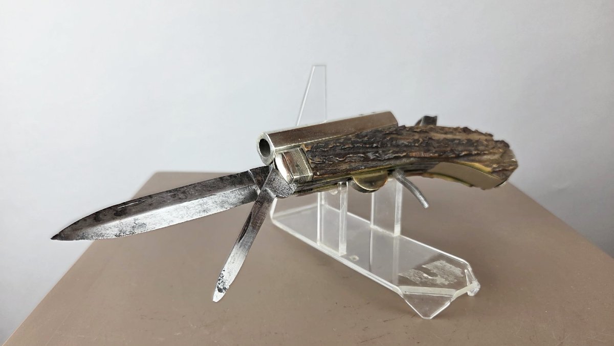 Rare 19th Century Knife Pistol-photo-4