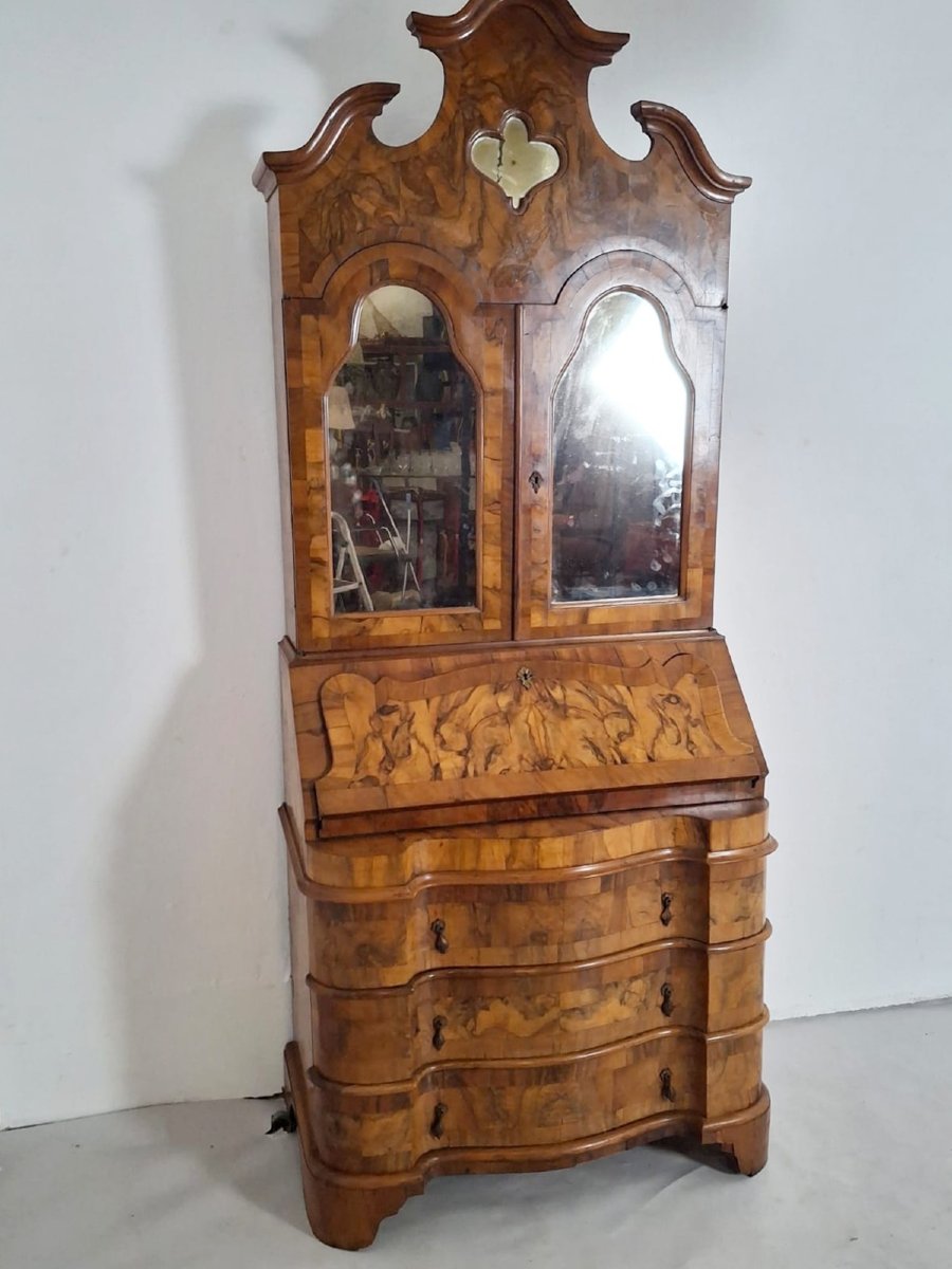 Scriban en ronce de noyer, Italie fin 18th-photo-2