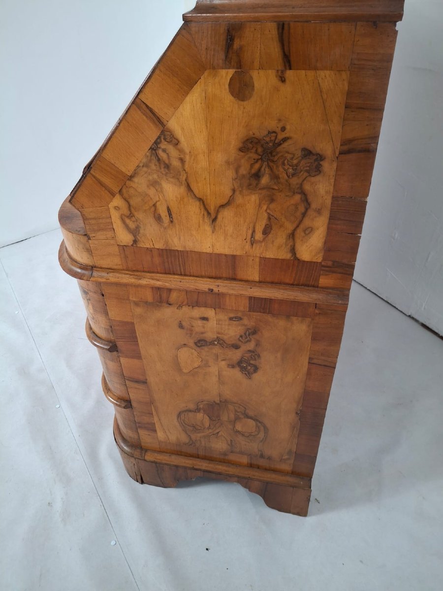 Scriban en ronce de noyer, Italie fin 18th-photo-1