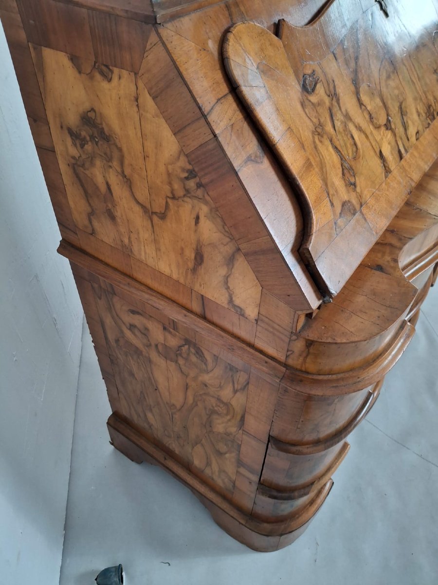 Scriban en ronce de noyer, Italie fin 18th-photo-2