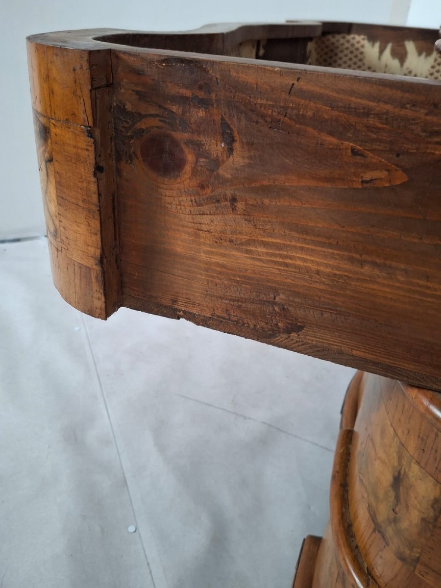 Scriban en ronce de noyer, Italie fin 18th-photo-4