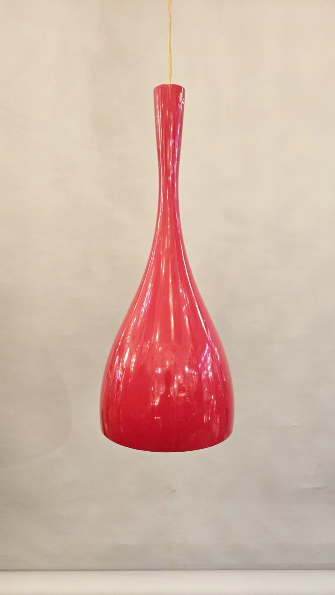 Red Pendant Light, "jazz 1335" By Diego Fortunato