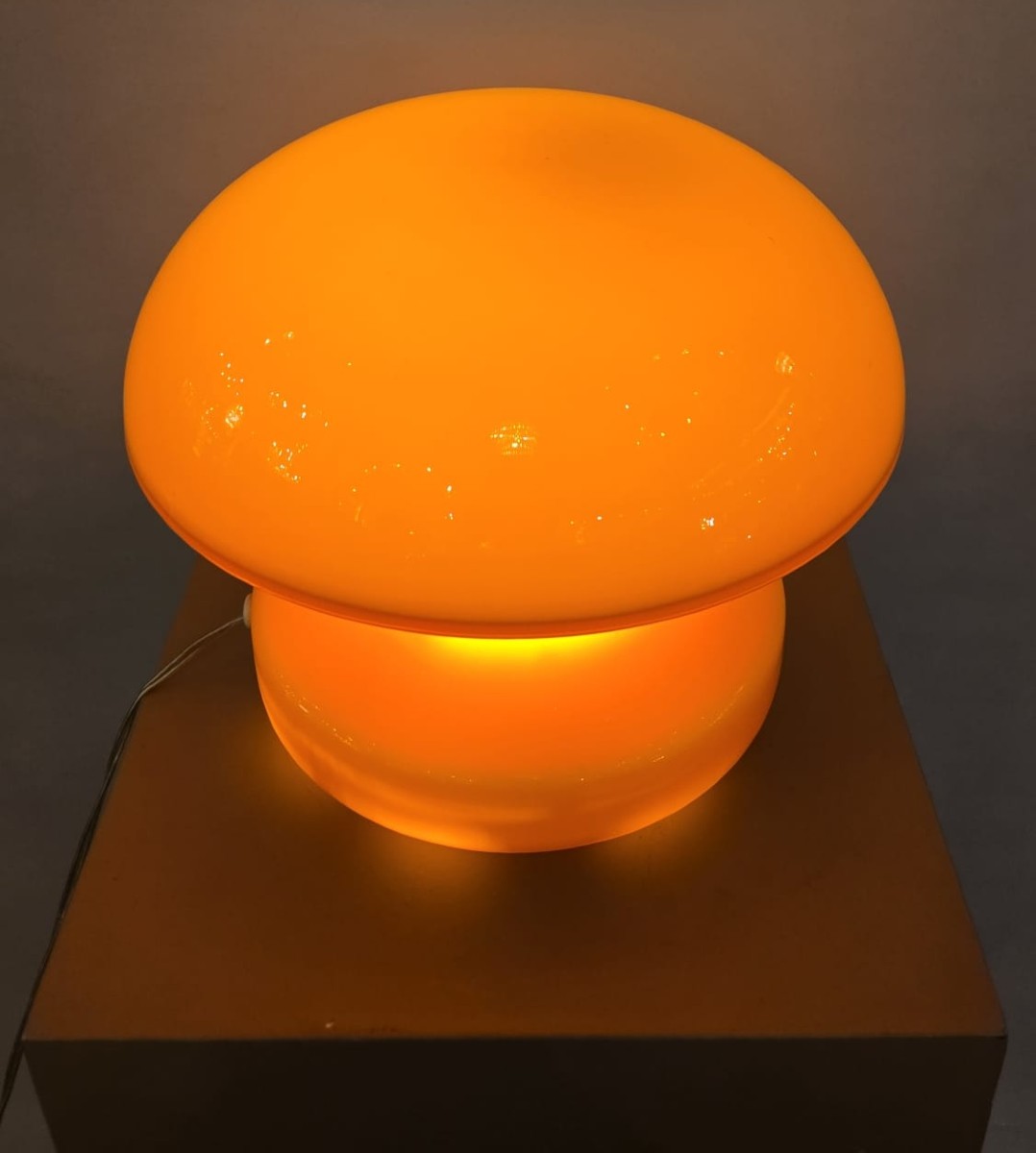 Orange Mushroom Lamp – 1970s-photo-4