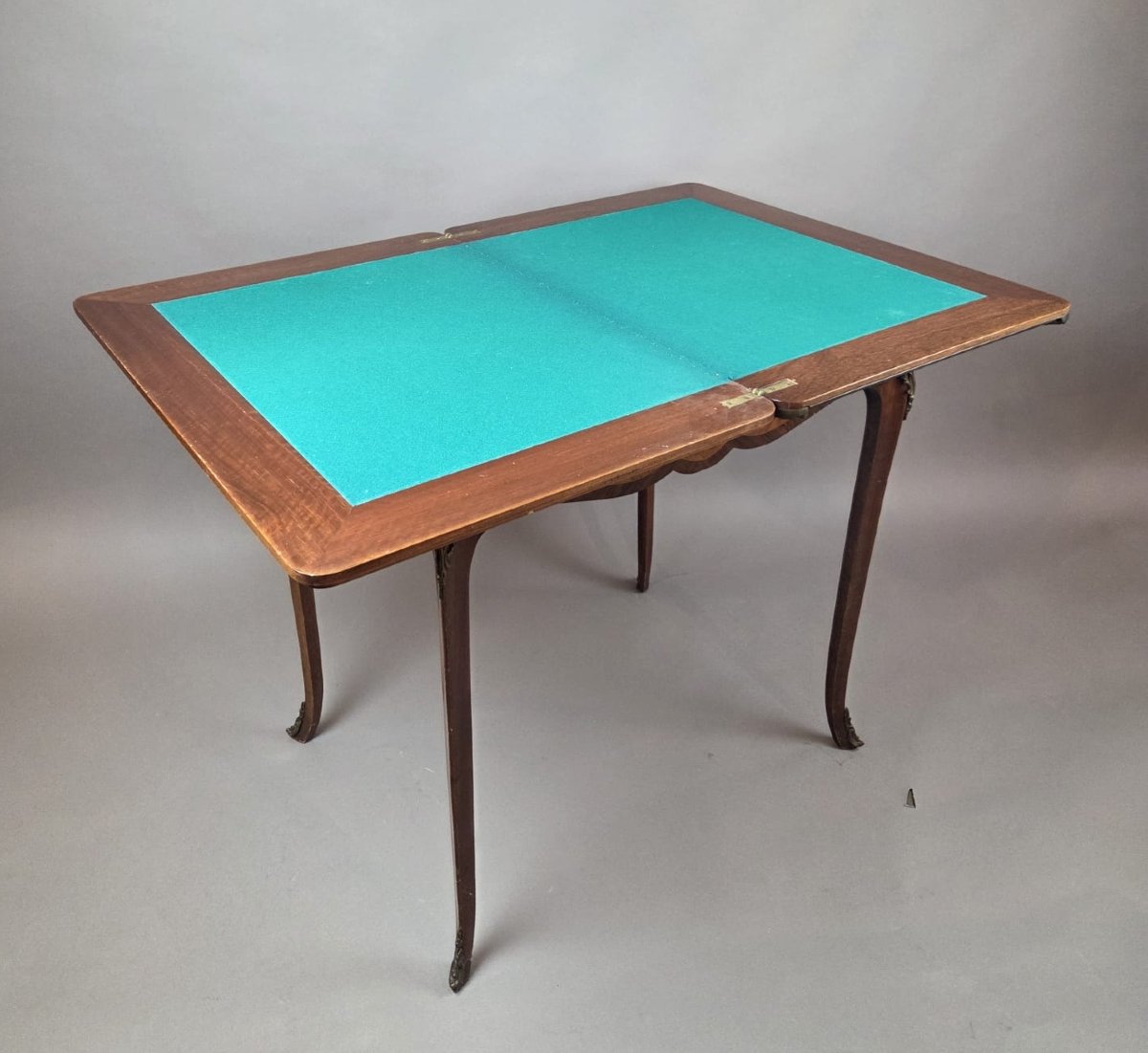 Louis XV Style Marquetry Wood Games Table, Early 20th Century-photo-3