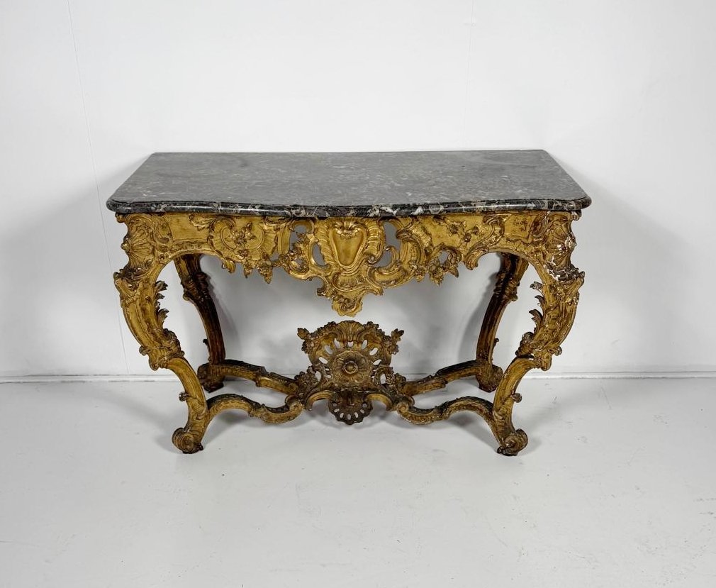 Louis XV Giltwood Console Table, 18th-photo-2