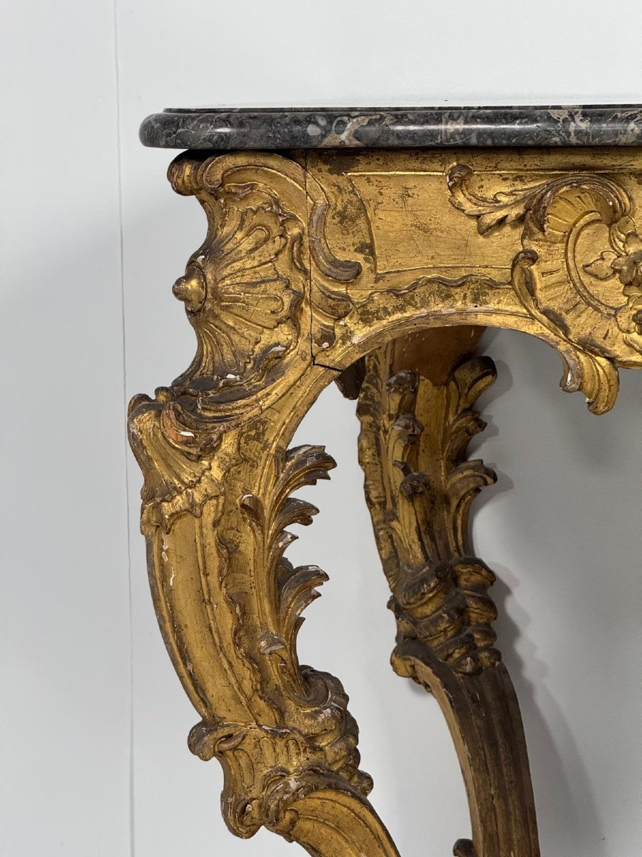Louis XV Giltwood Console Table, 18th-photo-3
