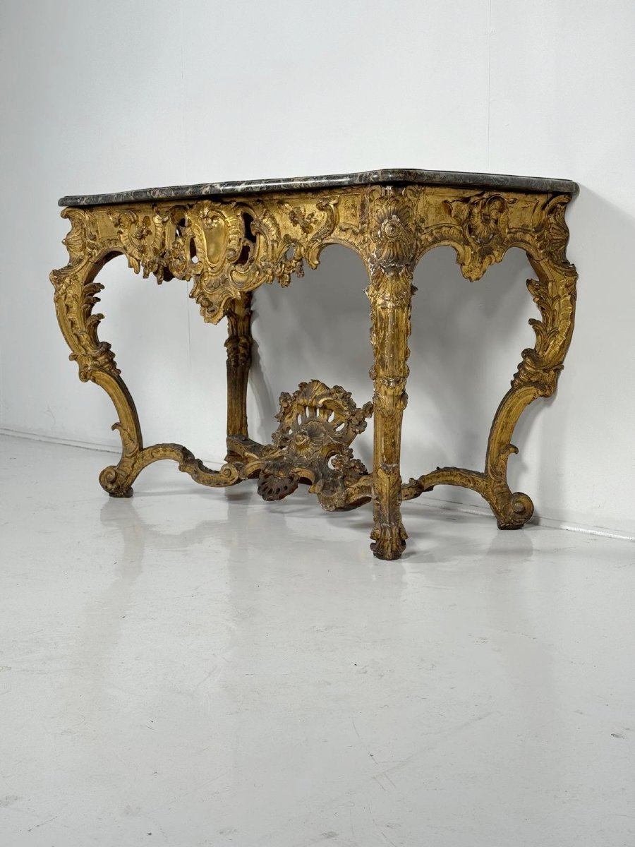 Louis XV Giltwood Console Table, 18th-photo-4
