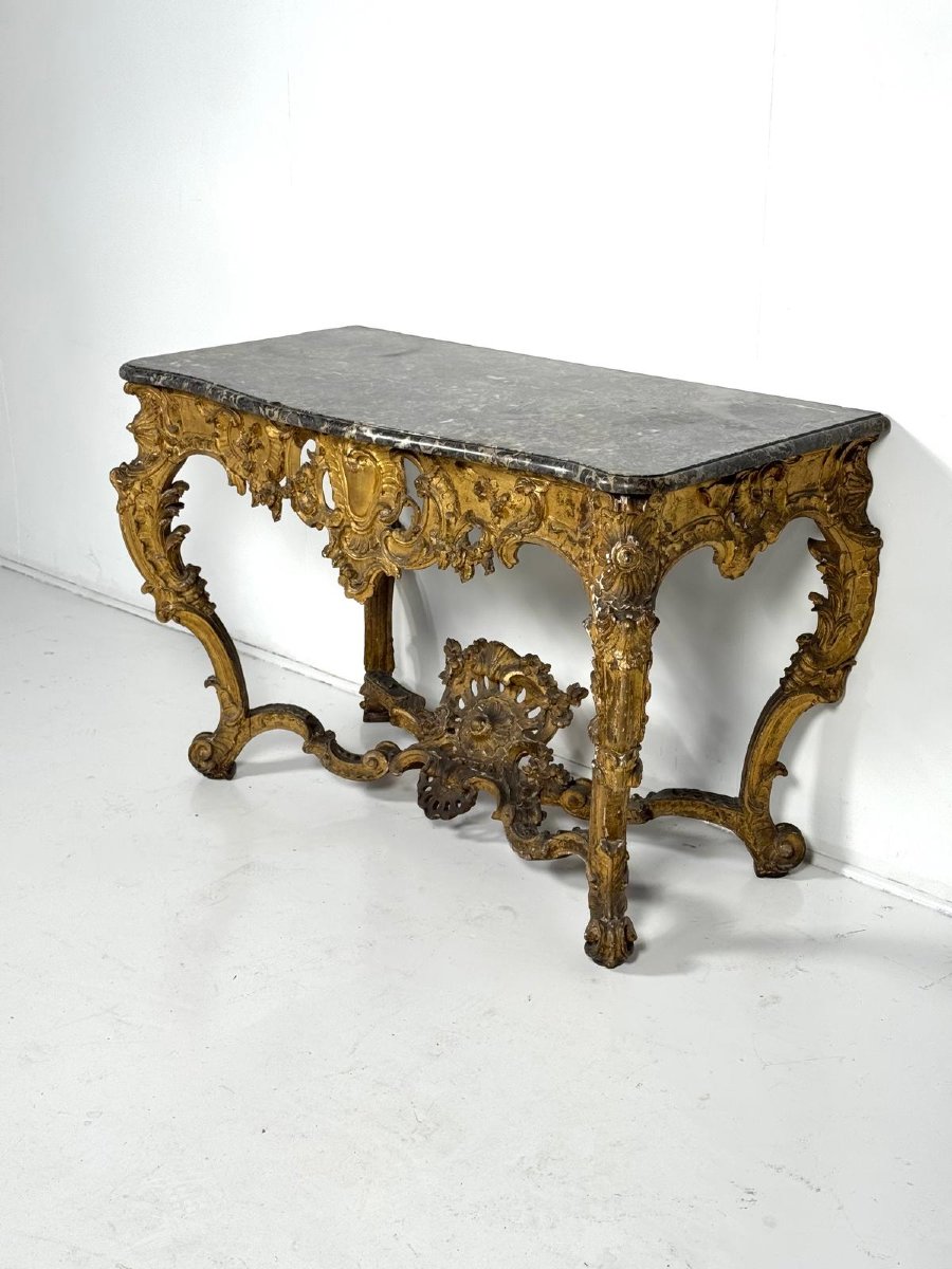 Louis XV Giltwood Console Table, 18th-photo-6