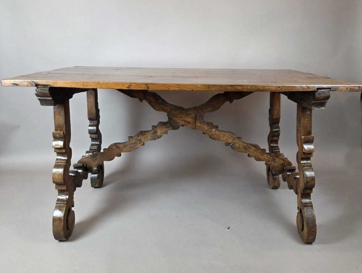 Walnut Table, Italy, 18th Century-photo-2