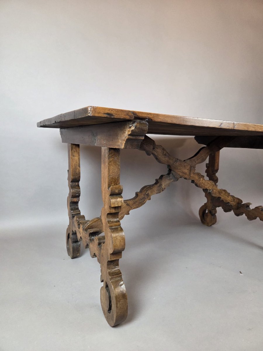 Walnut Table, Italy, 18th Century-photo-3