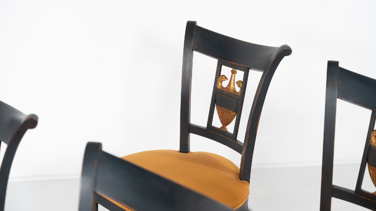 Suite de 2 fauteuils et 4 chaises de style Empire-photo-4