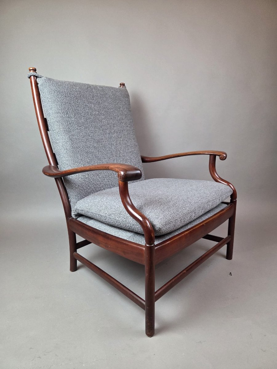 Fauteuil scandinave en palissandre, vers 1970-photo-2