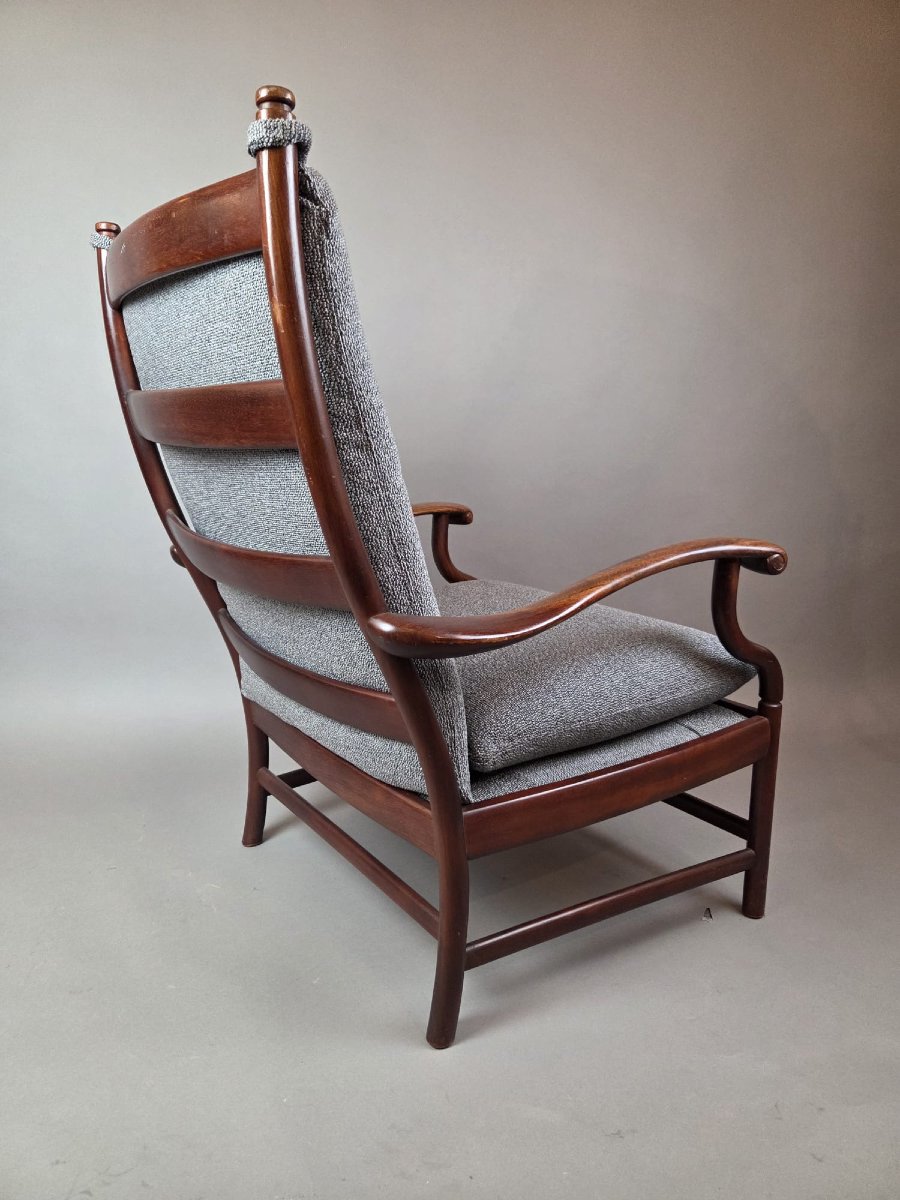 Fauteuil scandinave en palissandre, vers 1970-photo-4