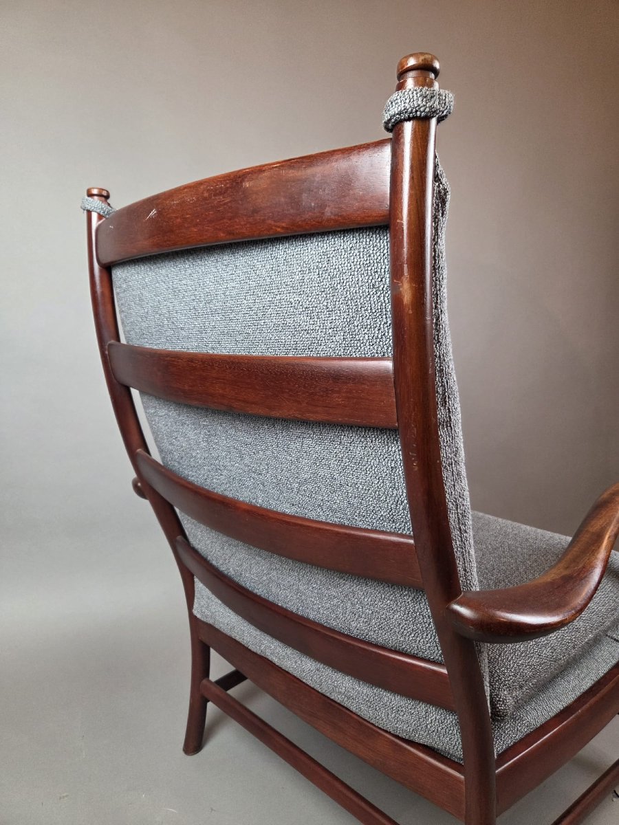 Fauteuil scandinave en palissandre, vers 1970-photo-1