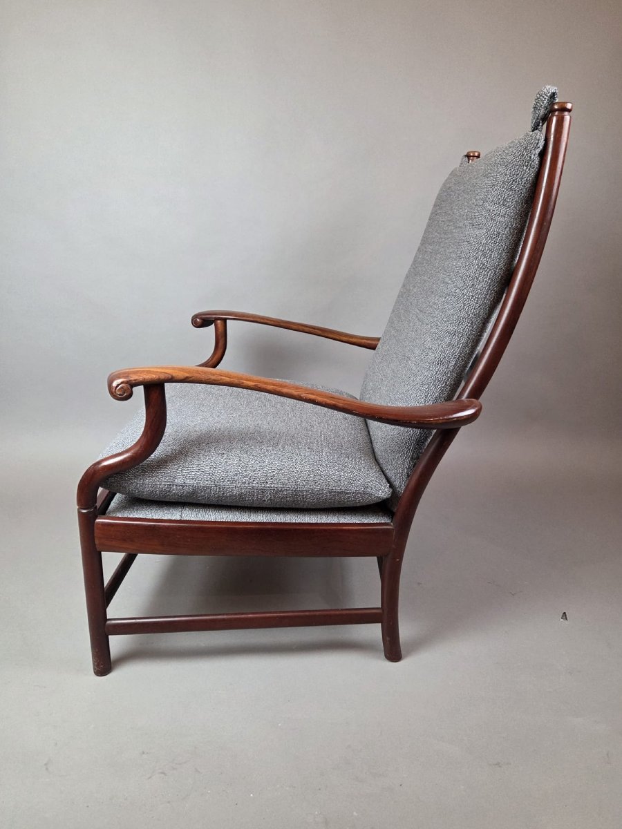 Fauteuil scandinave en palissandre, vers 1970-photo-2