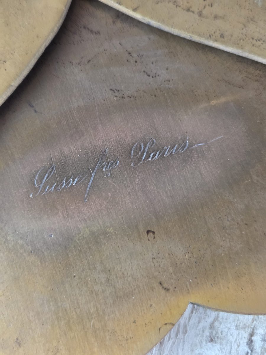 Susse Frères Paris, Finely Chiseled Copper Mirror-photo-7