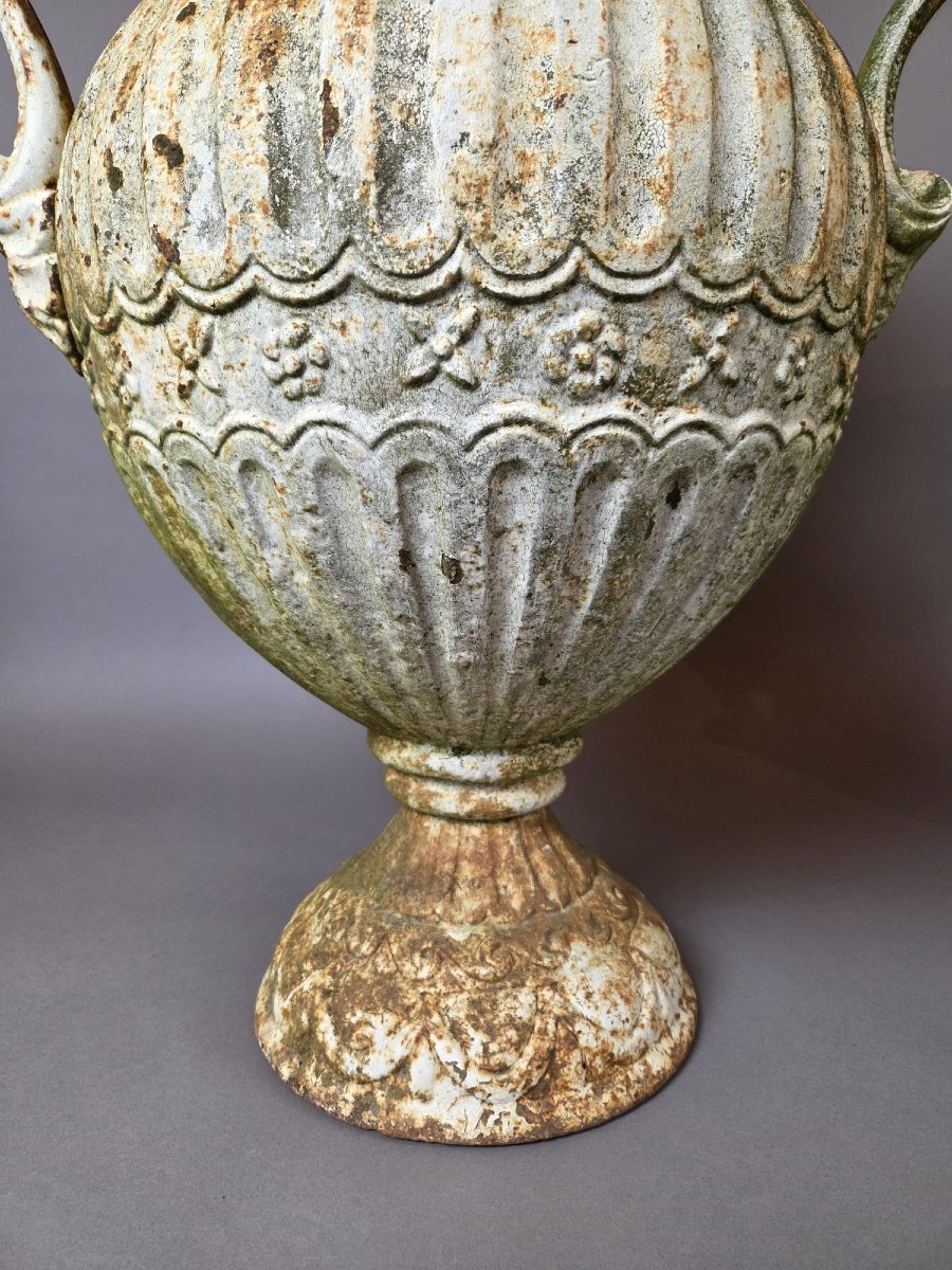 Paire de vasques Médicis en fonte 19th-photo-1