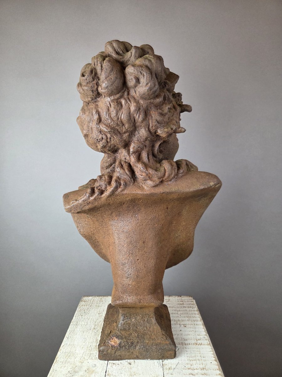 C. Belleuse d'après, buste en fonte "L'éveil"-photo-4