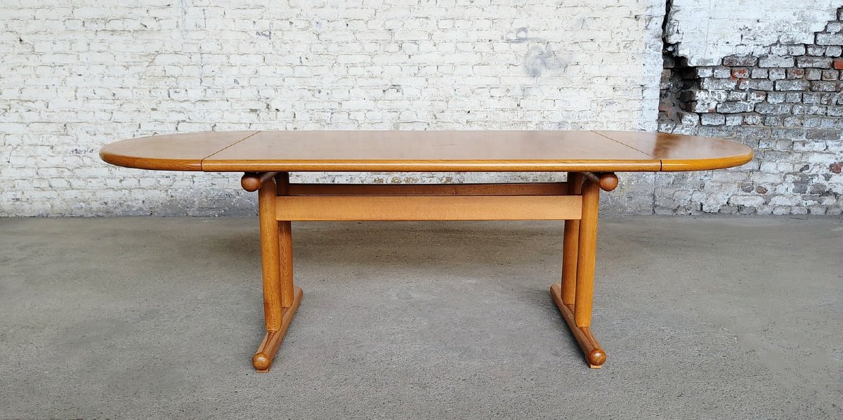 Oak Dining Set With 6 Chairs, 1970-1980s-photo-3