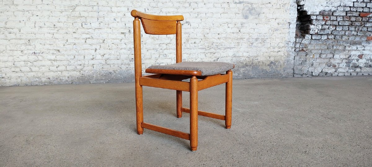 Oak Dining Set With 6 Chairs, 1970-1980s-photo-4