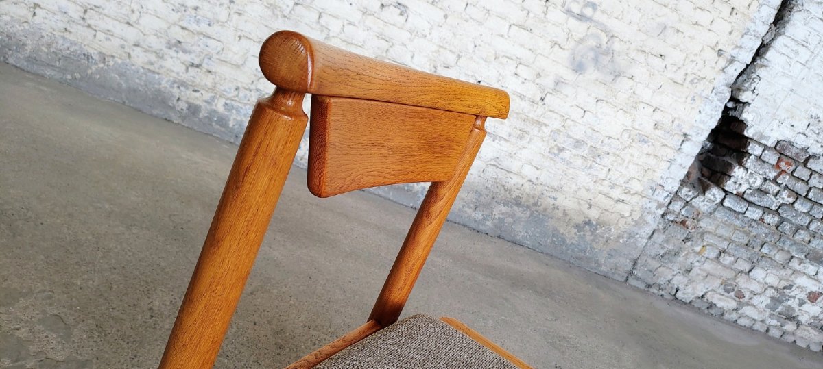 Oak Dining Set With 6 Chairs, 1970-1980s-photo-5