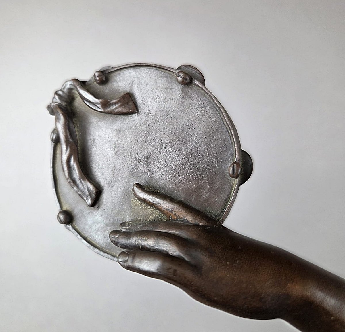 Eugène Marioton, " Esmeralda" , bronze à patine brune, 19th.c-photo-5