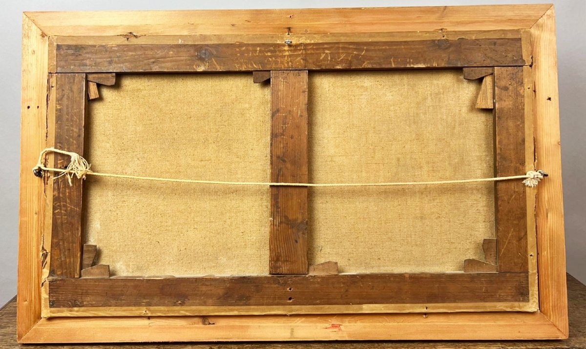 Oil On Canvas "marine", Louis Artan De Saint-martin (1837-1890)-photo-3