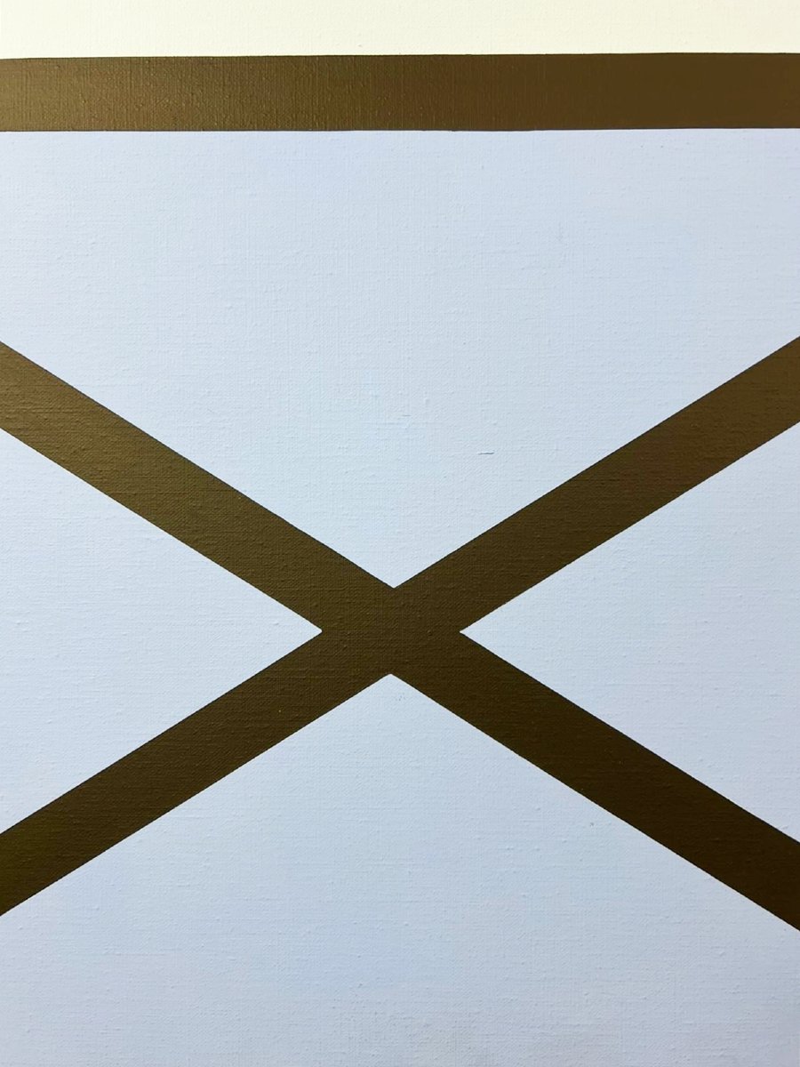 Huile sur toile, " Trois carrés verts", André Goffin 1930-2018-photo-4