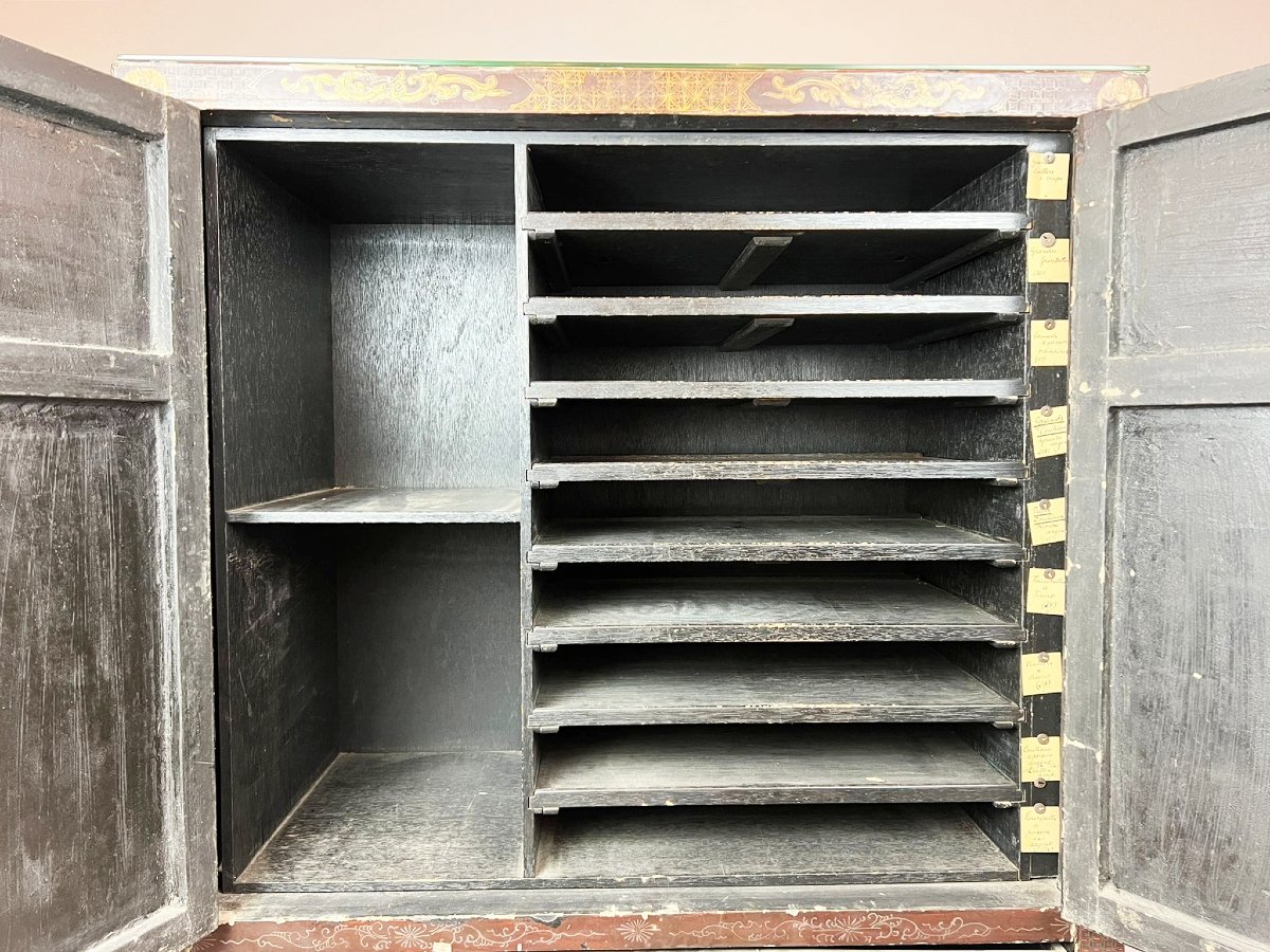 Armoire chinoise en bois laqué, XIXe siècle-photo-2